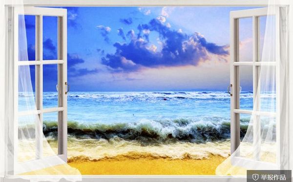 

wallpapers custom mural 3d po wallpaper modern ocean wave landscape background living room home decor for wall 3 d