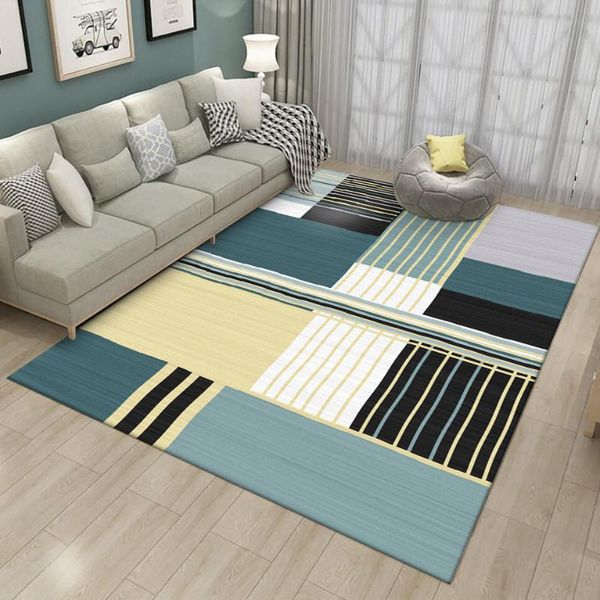 

carpets fresh yellow-green geometric living room carpet irregular stripe pattern bedroom rug home decoration area floor mats rugs