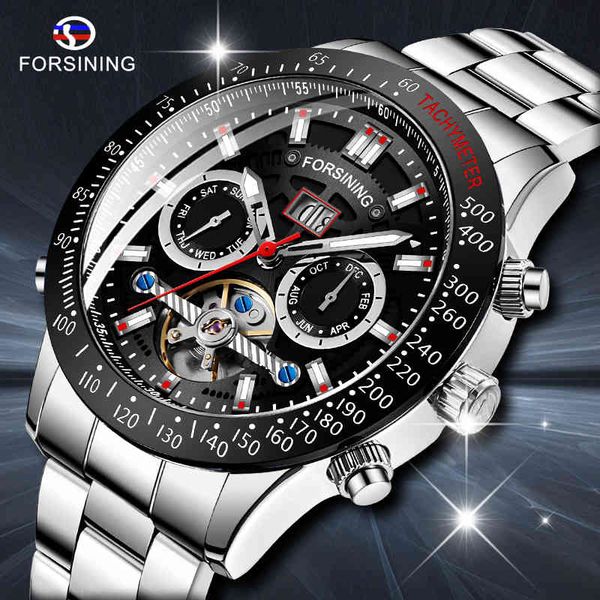 

clock male brand luxury skeleton s automatic mechanical men poison, Slivery;brown