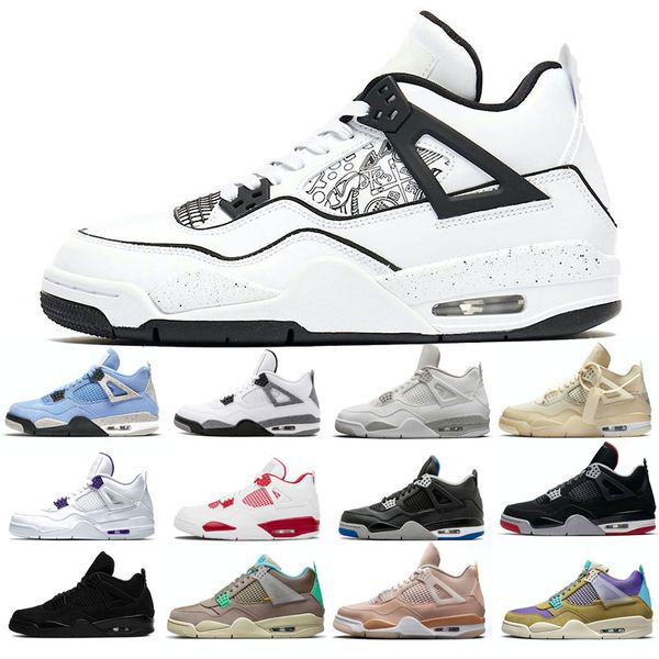 

4s new basketball shoes for man black cat taupe haze desert moss court purple travis white cement oreo sail olivia kim orange metallic fire