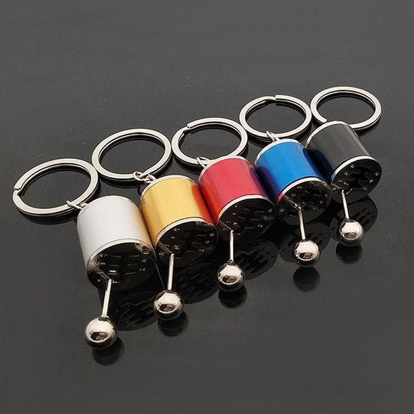 

keychains creative shift keyring turbo alloy cars gear head key chain wave box ornaments punk for men dad gifts, Silver