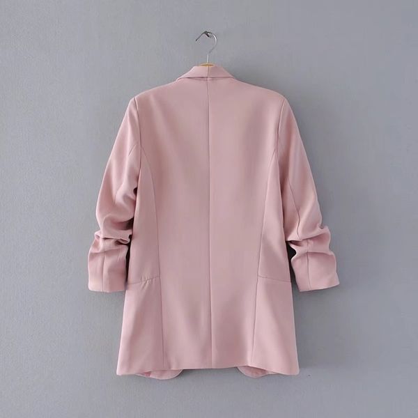 

jacket women elegant 5 color outerwear pocket office casual fashion 201015, Black;brown