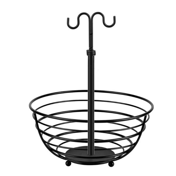 

hooks & rails 1pc multi-functional display stand fruit plate with storage rack