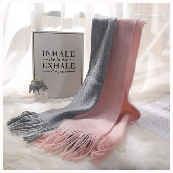 

scarves autumn and winter fashion street style women's shawls scarf warm harajuku lovers aesthetic spliced, Blue;gray