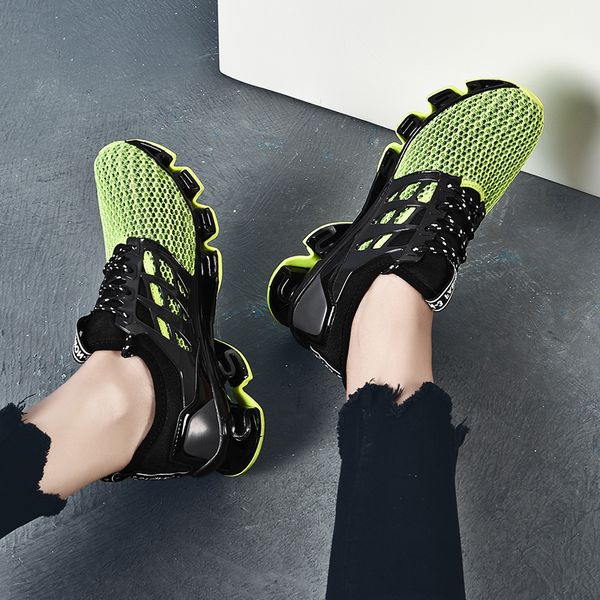 

women mens running shoes triple black green red pvc runners jogging sports trainers sneakers size eur 36-46 code: 40-tk06