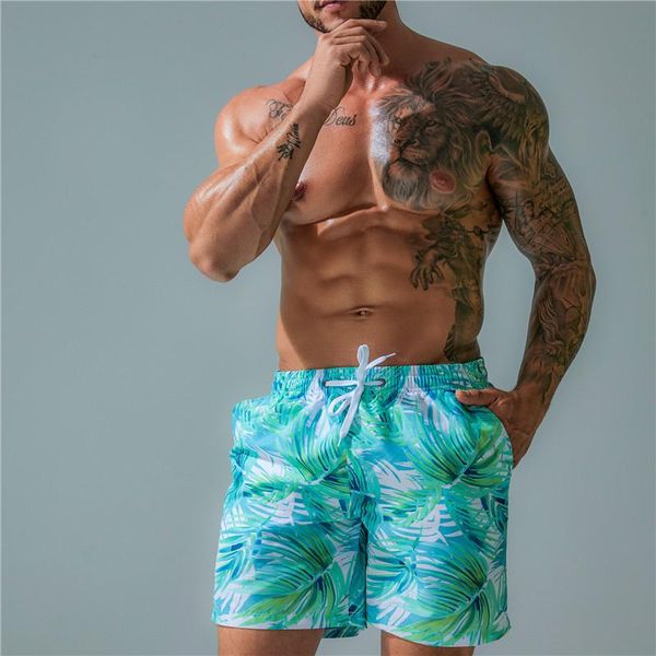 

men's swimwear men swimsuit quick dry print beach shorts sports casual swimming trunks man stylish loose sport swim xl 2021