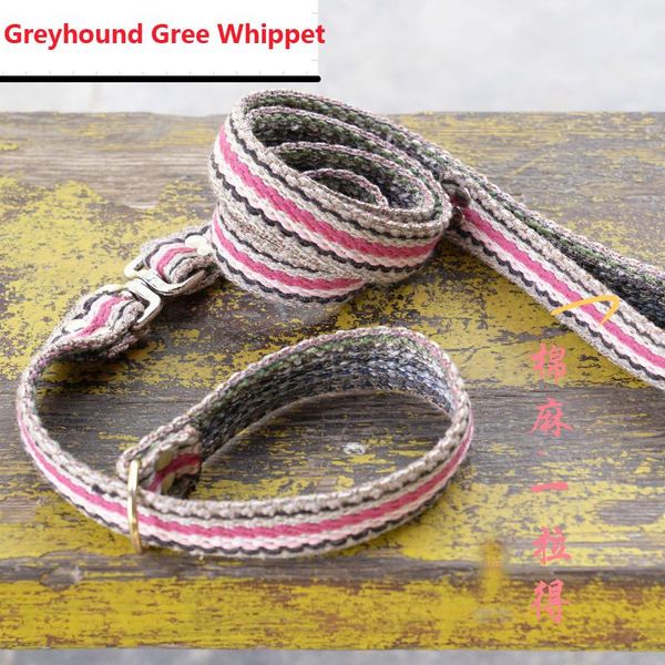 

dog collars & leashes 150cm durable rope run training pet leads strap adjustable cotton traction collar for greyhound gree whippet