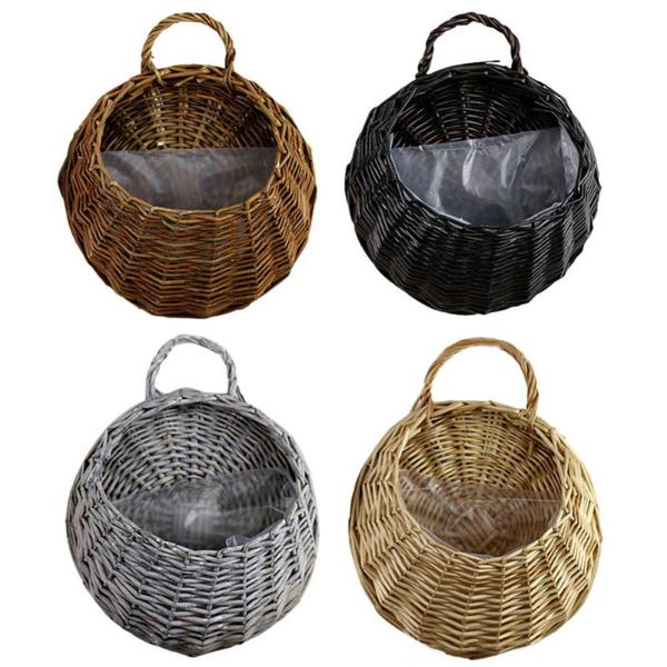 

storage baskets birds nest wall hanging basket wicker gardening home garden wedding decoration xobw