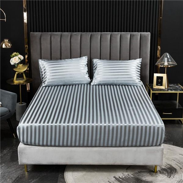 

sheets & sets 1pc 100%polyester solid fitted sheet mattress cover four corners with elastic band bed sheet(need order cases)