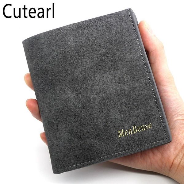 

wallets dull polish wallet men vintage small carteiras dollar thin purse multi-functional fashion pu leather short billetera cuzdan, Red;black
