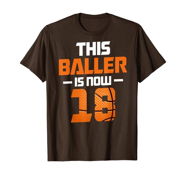 

18thbirthday gift for boy son basketball 18 years old kid t-shirt, White;black