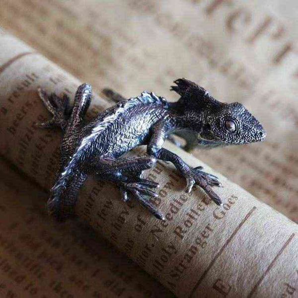 

lizard ring men's domineering simple and adjustable gothic animal ring animal trendy anniversary punk rings wholesale g1125, Slivery;golden