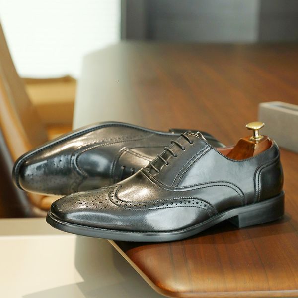 

dress shoes i've untied men's leather shoes dressed in business retro lace brock plus size 38-47 shoes. rxq9, Black