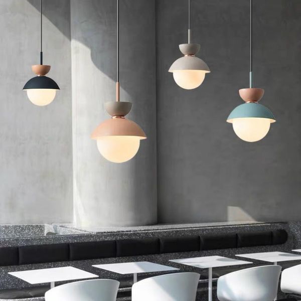 

pendant lamps nordic simple spherical iron ins lights living room decoration bedroom hanging lamp study kid's led light fixtures