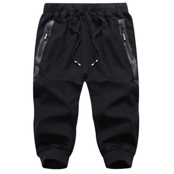 

men's shorts summer sports pants casual fashion mens beach 3/4 fitness m-5xl, White;black