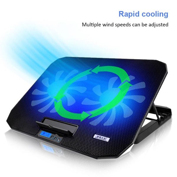 

lapcooling pads cooler 2 usb ports and two fan pad notebook stand for 12-15.6 inch