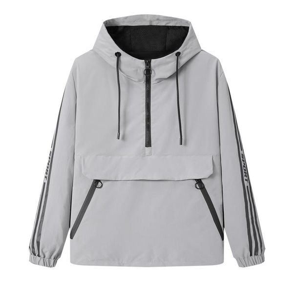 

men's jackets 2021 autumn hooded jacket tooling cotton, Black;brown