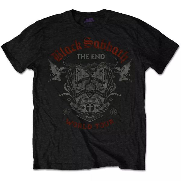 

black sabbath the end skull official t-shirt men unisex, White;black