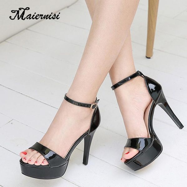 

women sandals high heels platform rome style black in summer shoes