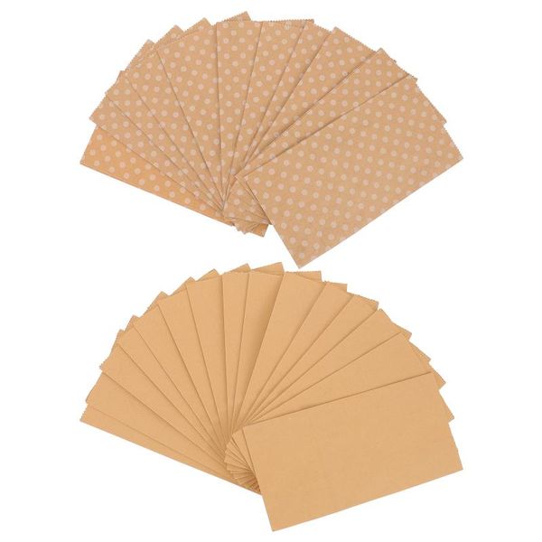 

gift wrap 100pcs kraft paper wrapping bags greaseproof brown food pakaging
