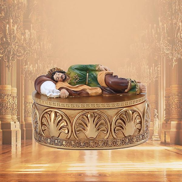 

storage boxes & bins 40# st jewelry box makeup sleeping statue religious figurine small display case gardening vintage home decor org