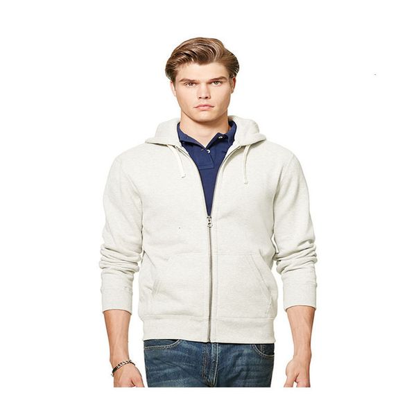 

sweater hooded men's pony zipper sweater polo men's fce casual coat, Black