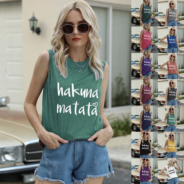 

summer t shirt korean loose chic simple boudoir letter print vest, White