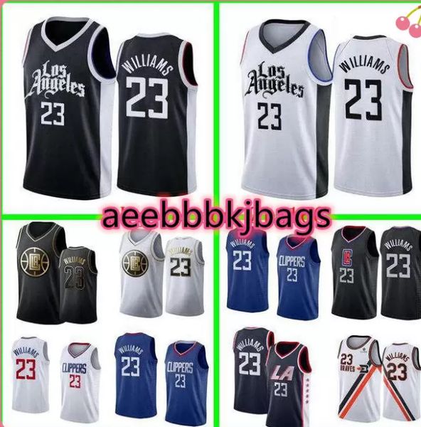 

men basketball jerseys 23 williams white blue 20 21 city sleeveless jersey and shorts, Black;red