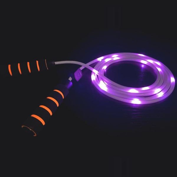 

jump ropes led display light blue pink color skip rope skipping jumpping lighting night excise kids adult