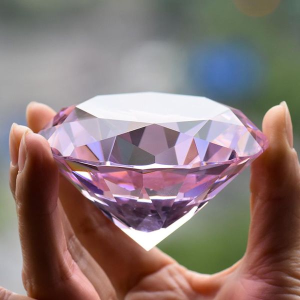 

decorative objects & figurines pink crystal diamond 80mm birthday gift counter decoration manicure display hand model shooting jewelry nail
