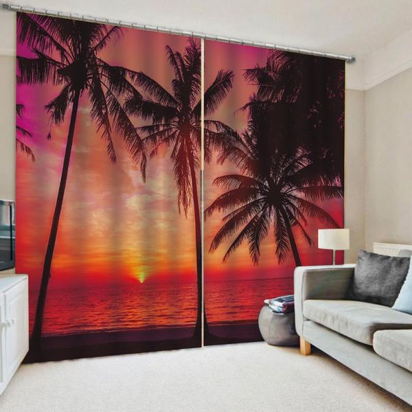 

curtain & drapes tree landscape curtains for living room bedroom beautiful nature scenery printing shading kitchen
