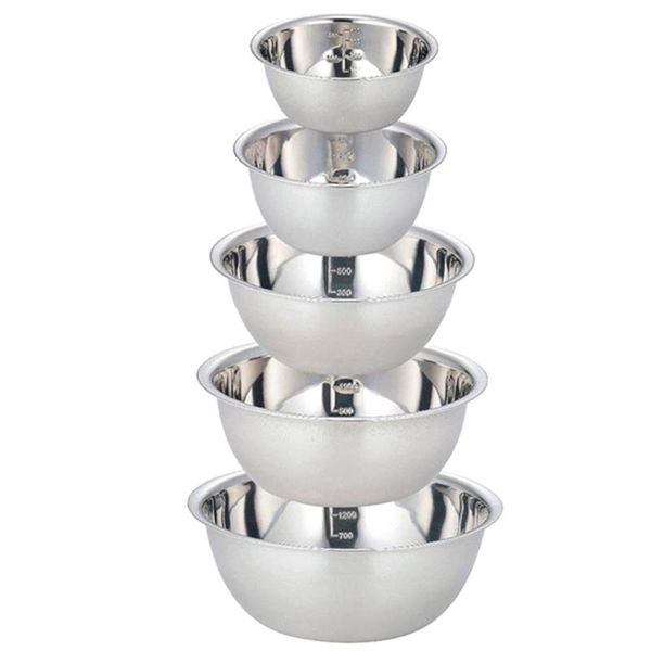

camp kitchen 5pcs picnic barbecue stainless steel bowls anti-rust outdoor tableware