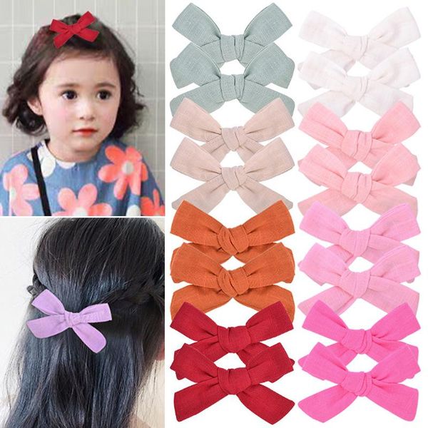 

2pcs/set baby girls hair bows clips barrettes accessory for babies infant toddlers kids in pairs accessories, Slivery;white