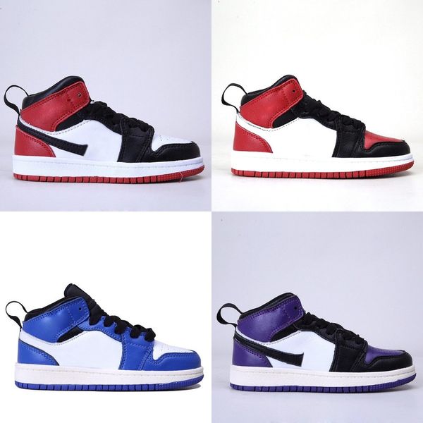 

t5iv designer 1 kids basketball shoes children toddler sports red chicago boy girls 4s basket ball pour enfants athletic sneakers4eb1