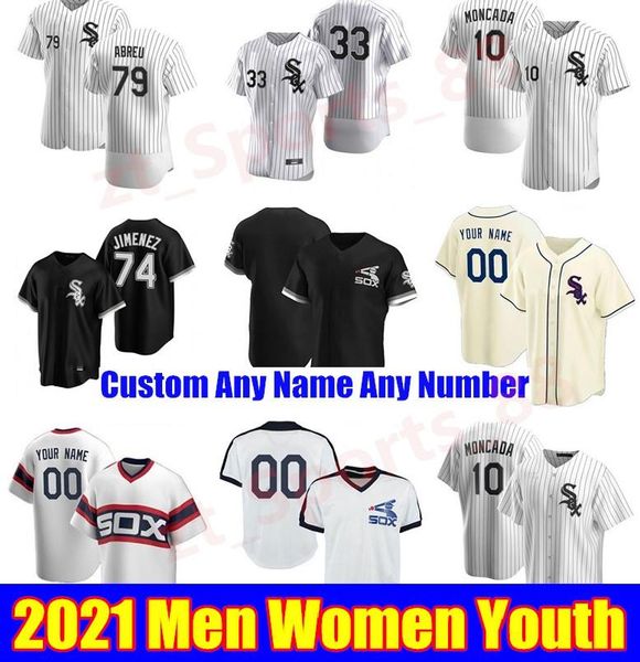 

2021 chicago men women youth kids baseball jerseys white sox carlton fisk #79 jose abreu 45 michael 35 frank thomas stitched jersey, Blue;black