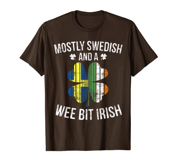 

swedish wee bit irish t-shirt sweden st patrick's day gifts, White;black