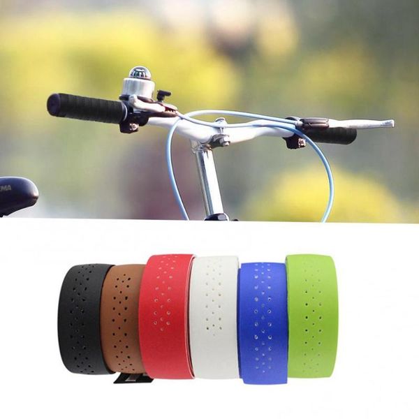 

bike handlebars &components 2pcs handlebar tapes faux leather perforated handle straps riding supplies