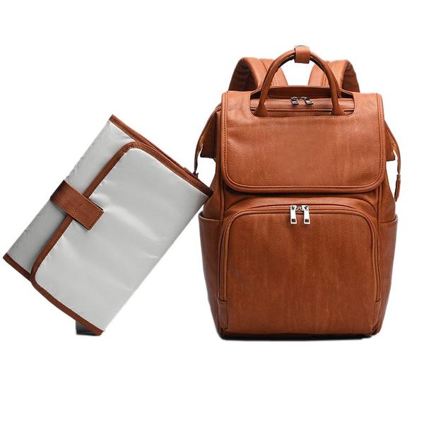 

diaper bags fashion quality pu leather baby diapers bag backpacks maternity changing pad stroller straps water proof
