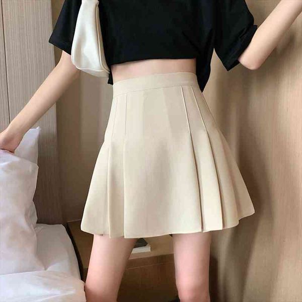 

kawaii women pleated a-line skirt casual korean female empire above knee skirts sweet vintage high waist mini skirt chic, Black