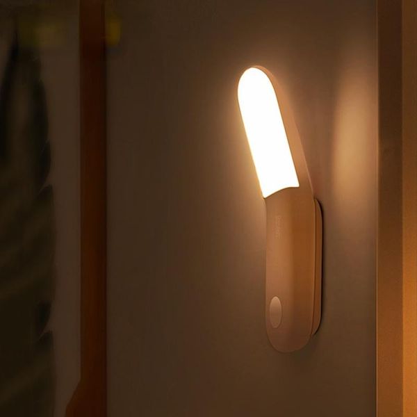 

night lights led motion sensor light y-shaped aisle magnetic bedside emergency closet wardrobe stairs 0.5w usb lighting