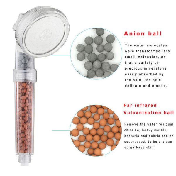 

bath accessory set shower head hand adjustable 3 mode high pressure water saving one button to sheads