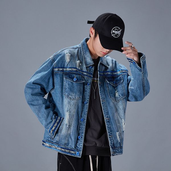 

fashion jacket men's coat korean loose brand, Black;brown