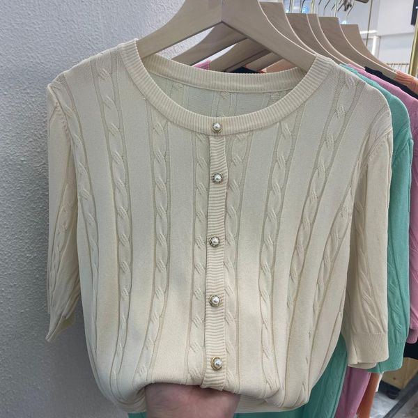 

short-sleeved t-shirt 2021 summer style short round neck western self-cultivation bottoming sweater women women's, White