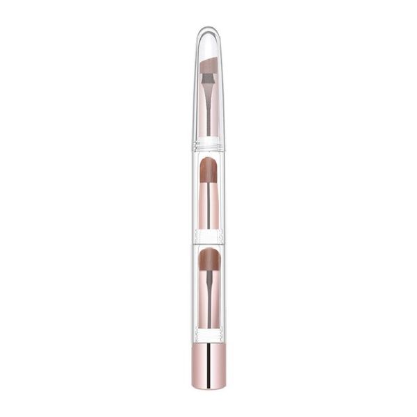 

makeup brushes spot three-in-one skin tone retractable brush portable beauty tool mini wholesale eyeshadow pallets