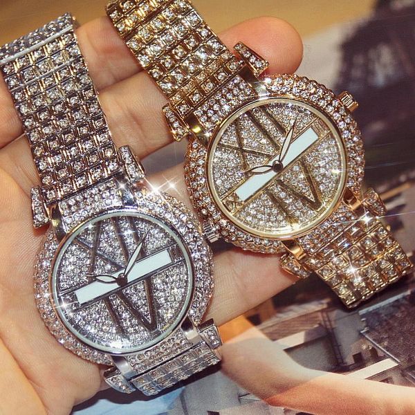 

wristwatches fashion arabic diamond watch women luxury, Slivery;brown