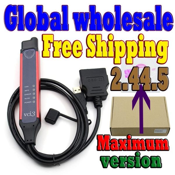

highest quality cable a+ vci3 v2.45.3 sdp3 scanner for vci wireless vci-3 truck diagnosis software wifi 2.31 instead vci2 diagnostic tools
