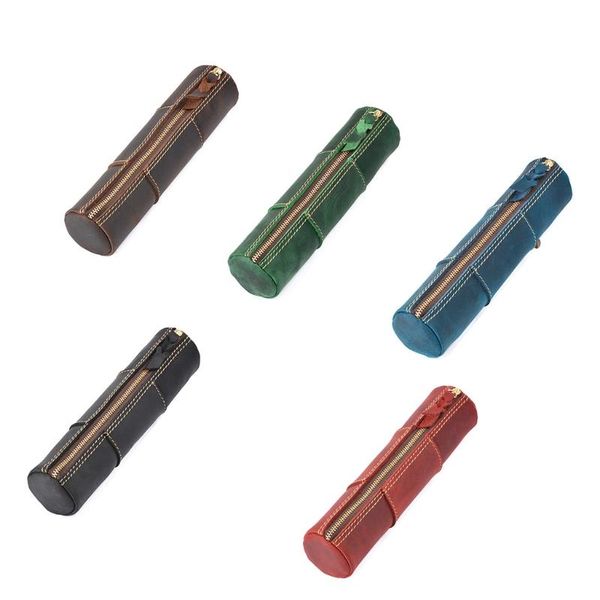 

pencil bags x3uc handmade retro leather pen pouch gorgeous handcrafted zippered