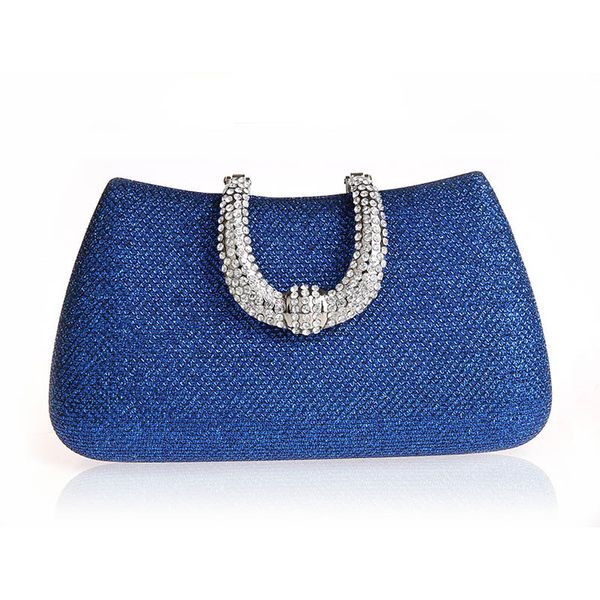 borsa donna Moon donna cristallo U Diamond chiusura pochette glitter argento borse da sera pochette oro borsa da festa