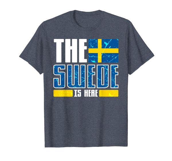 

the swede is here funny retro sweden t-shirt swedish gift, White;black