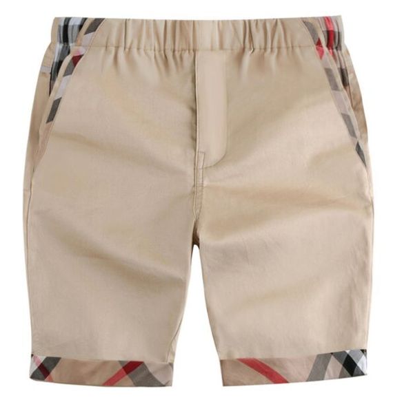 Ins shorts shorts menino roupas calças médias de cor sólida design meninos verão 100% algodão cargo calça